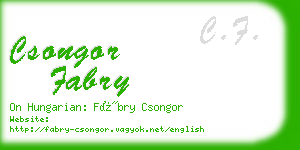 csongor fabry business card